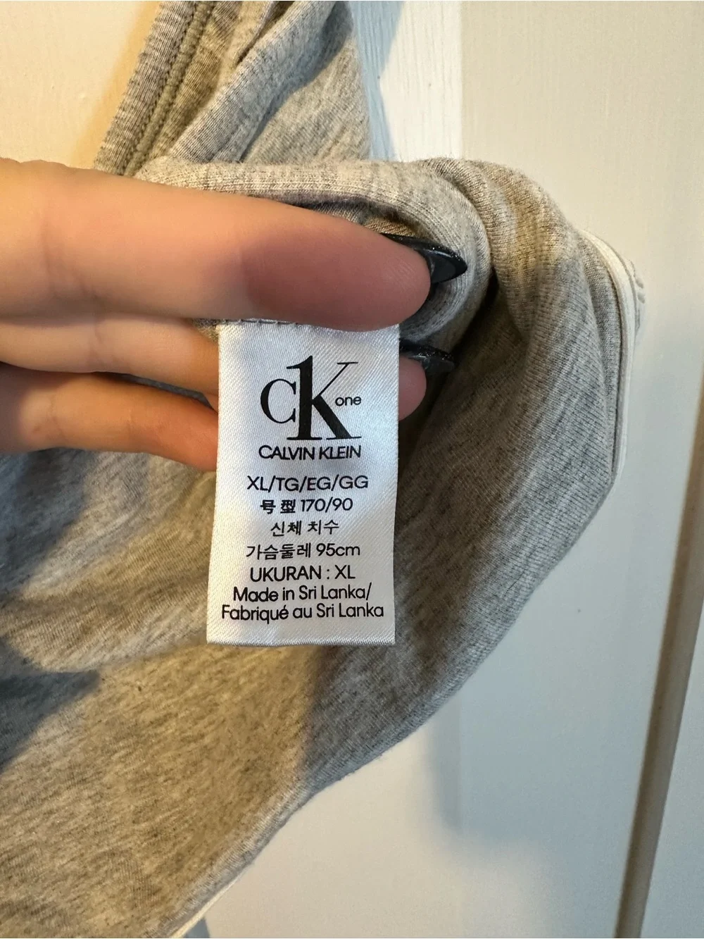 Calvin Klein Light Gray Bralette with CK One Tag